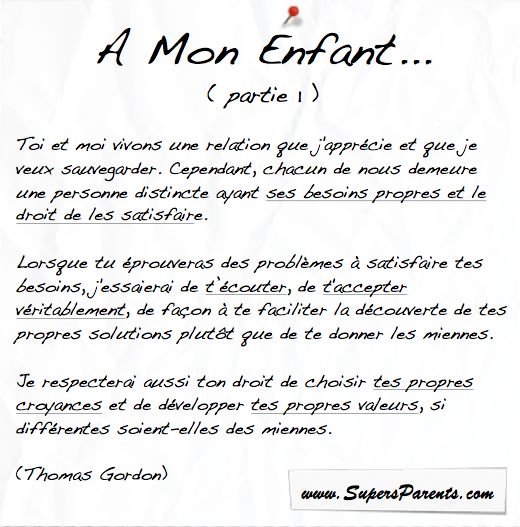 Citation Thomas Gordon 1 Les Supers Parents